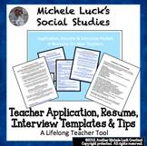 New Teacher Application, Resume & Interview Templates & Tips