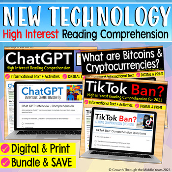 Preview of New Technology: ChatGPT, AI, TikTok & Cryptocurrency - Reading Comprehension