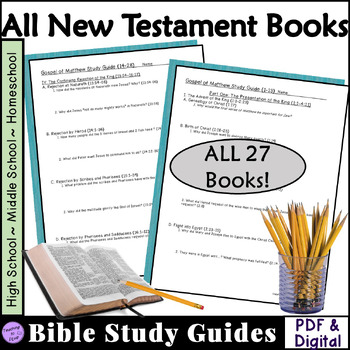 Preview of New Testament Bible Study Questions for each book