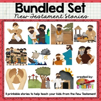 Preview of New Testament Interactive Bible Story Printables {BUNDLE}