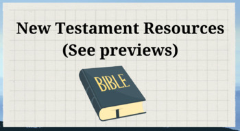Preview of New Testament Resources