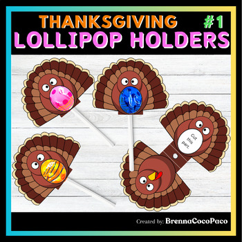 Preview of New! Thanksgiving Lollipop Holder | Turkey Lollipop Holder