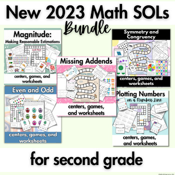 Preview of New Virginia Second Grade Math SOLs Bundle for 2023