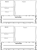 New Vocabulary Graphic Organizer