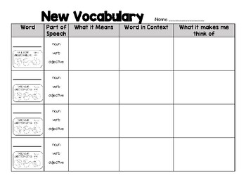 Preview of New Vocabulary Recording Page