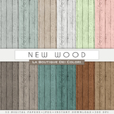 New Wood Textured Digital Paper, scrapbook backgrounds