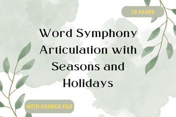 Preview of New Word Symphony Articulation with Seasons and Holidays