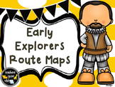 New World Early Explorers Route Maps