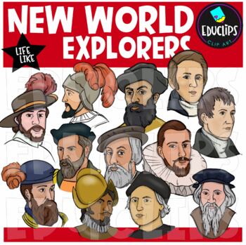 Preview of New World Explorers Clip Art Set {Educlips Clipart}