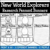 New World Explorers Research Pennant Banner Project