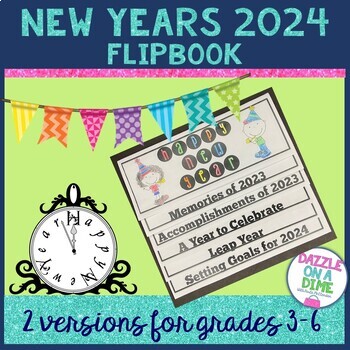 Preview of New Years 2024 Activities and Resolutions for 3rd Grade, 4th Grade, 5th Grade