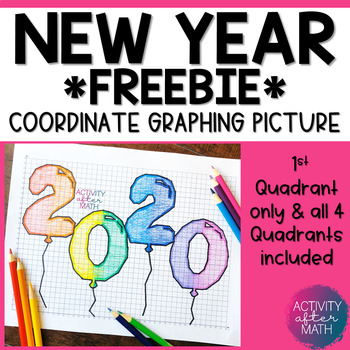 Preview of New Year 2020 Coordinate Graphing Picture FREE