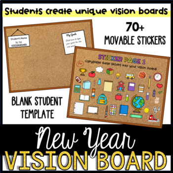 New Year 21 Vision Board Smart Goal Setting Digital Activity Distance Learning