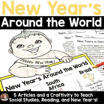 Preview of New Year 2024 Around the World: A Week-Long Study and Craftivity for Grades 3-5