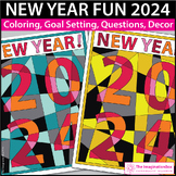 New Years 2022 Coloring Pages | Warm and Cool Colors Art Lesson