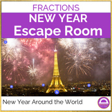 New Year 2022 Math Escape Room Fractions Around the World