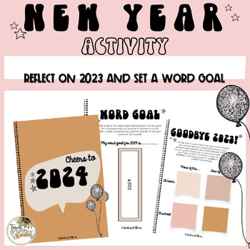 Preview of New Year 2024 Reflection & Goal Setting Activity | New Years Activity