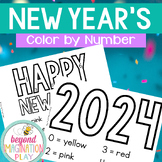 New Year 2024 Color by Number Activites