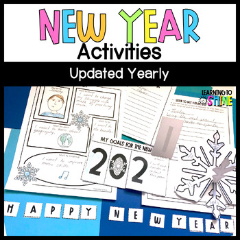 New Year 2023 Activities and Worksheets | Goal Setting by Learning to Shine