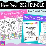 New Year 2024 Bundle - Coloring Sheets & Poem