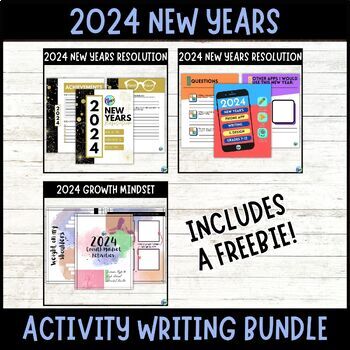 Preview of New Year 2024 Bundle | Middle to High School | first day back from winter break
