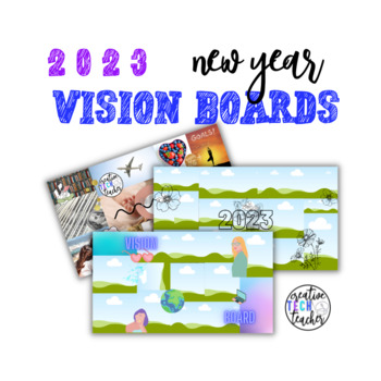 Preview of New Year 2023  Canva Vision Board Templates