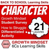 Character | Growth Mindset lessons | Student Survey | End 