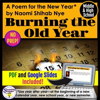 Preview of New Year 2023  | Close Reading and Poetry Analysis | Print and Google Slides