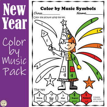 Music New Years 2024 Color By Note Pack Elementary Music Activates   Original 8898862 1 