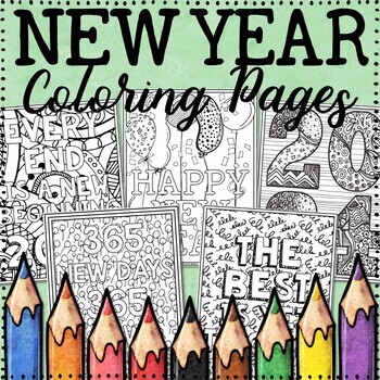 Preview of New Year 2024 Coloring Pages | New Year Coloring Pages