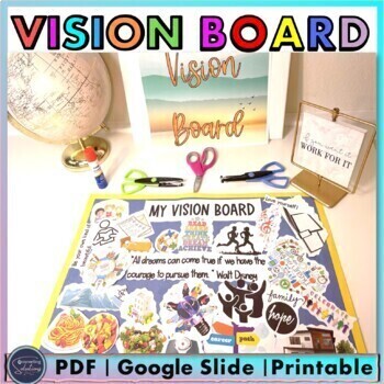 2023 Vision Board Kit Female Vision Board Kit Printable Vision