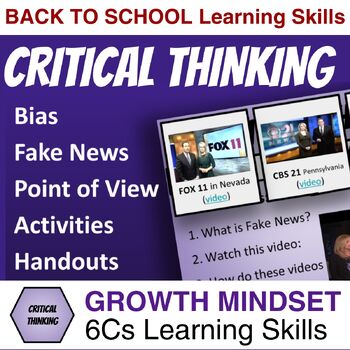 Preview of Media Bias, Fake News, Critical Thinking, Chat GPT | First Week of School | SEL