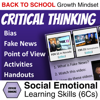 Preview of Media Bias, Fake News, Critical Thinking, Chat GPT | First Week of School | SEL