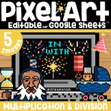 New Year 2024 Pixel Art Math Multiplication and Division F