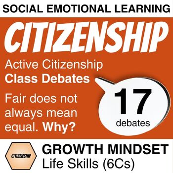 Preview of Fun CITIZENSHIP Debates: Anti-Racism, Equality, Diversity, First Week of School