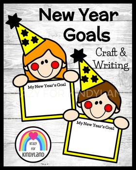 Preview of New Year 2023 Goal Craft & Drawing Prompt After Winter Break Activity