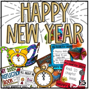 Preview of New Years 2024 Goal Setting, Activities, Resolutions, Bulletin Board Craft