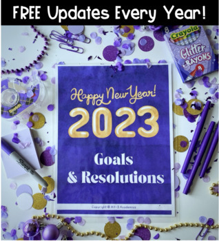 Preview of New Year 2023:  Goals and Resolutions Activity Pack
