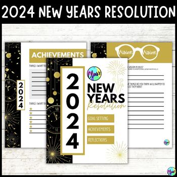 Preview of High School New Years 2024 Resolution | UPDATED ANNUALLY!