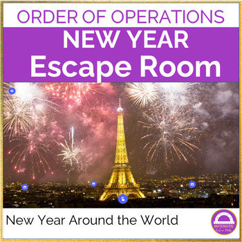 Preview of New Year 2024 Math Digital Escape Room | Order of Operations