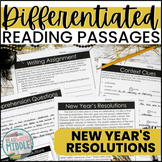 New Year 2024 New Year's Resolutions Differentiated Readin
