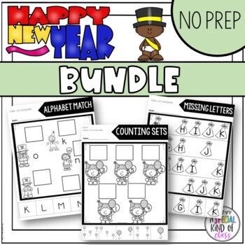 Preview of New Year 2024 No Prep worksheets Bundle