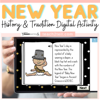 Preview of New Year 2024 Reading Comprehension Digital Activities