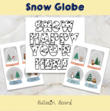 New Year 2024- Snow Globe Editable Name Tags