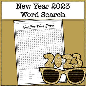 Preview of New Year 2023 Word Search