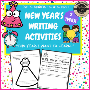 Preview of New Year 2023 Worksheets - PreK, Kindergarten, TK, First Grade Writing Activity