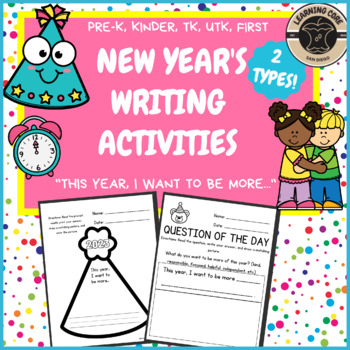 Preview of New Year 2023 Worksheets - PreK, Kindergarten, TK, First Grade Writing Activity