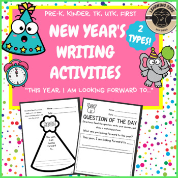 Preview of New Year 2023 Worksheets - PreK, Kindergarten, TK, First Grade Writing Activity