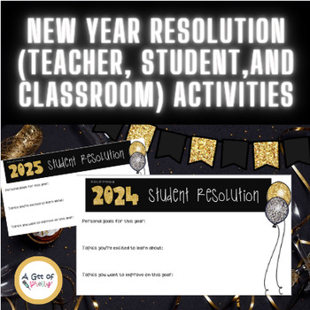 Preview of New Year 2024 resolution activities (science, math, ela, history) january, 2025