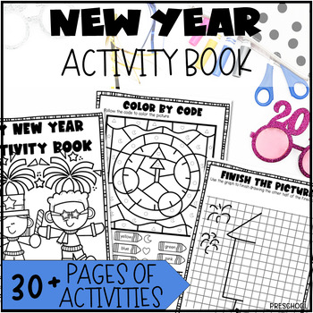 Preview of New Year 2024 Activity Book Early Finishers Morning Work Preschool